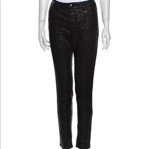Authentic Karen Millen Pattern Black Skinny Jeans 8